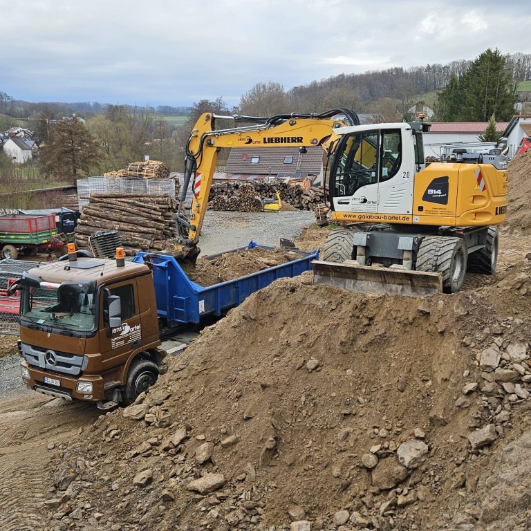 Mobilbagger Baggerarbeiten